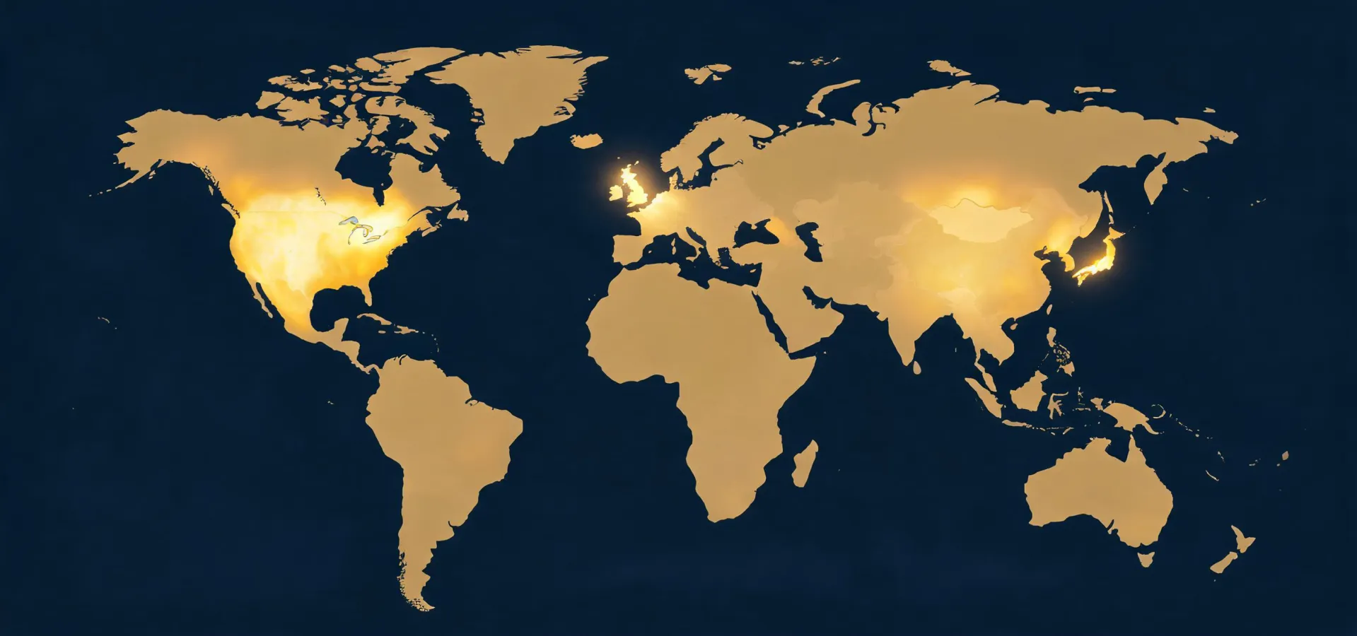 Global clinical equipment installed-base map illustration
